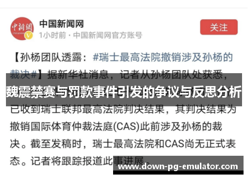 魏震禁赛与罚款事件引发的争议与反思分析
